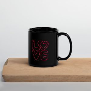 Taza de Amor - Love con fondo negro
