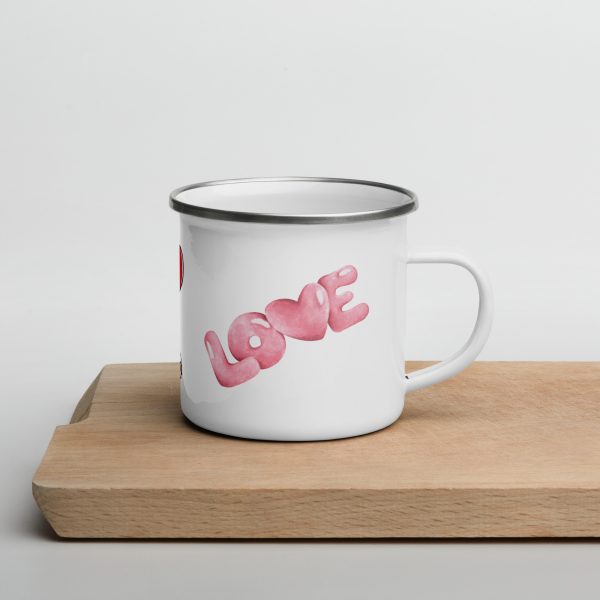 taza esmaltada love