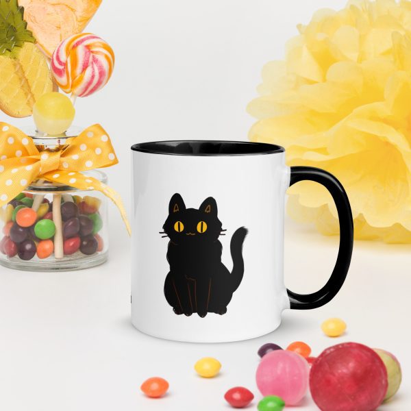 taza halloween gato negro