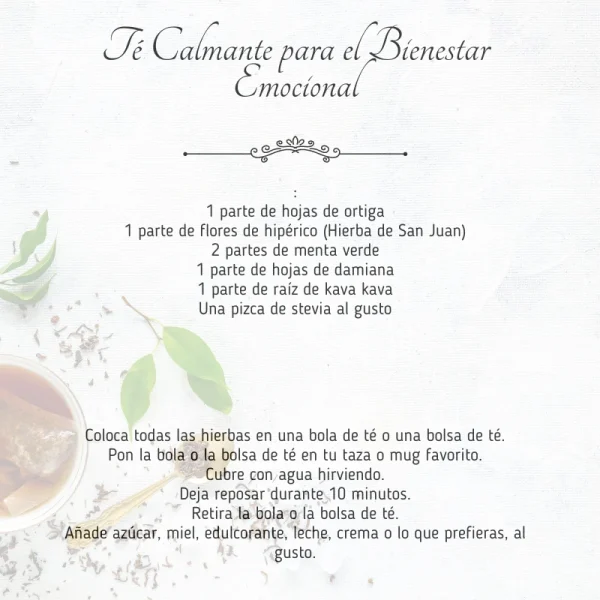 PRUEBA RECETA TE RELAJANTE
